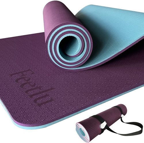 Feeltlu 10mm Extra Thick Yoga Mat Dark Purple | YogaMatStore