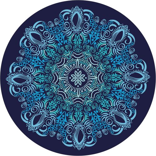 LERYG Round yoga mat Blue