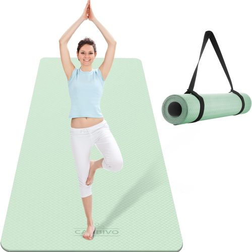 cambivo extra wide yoga mat Green